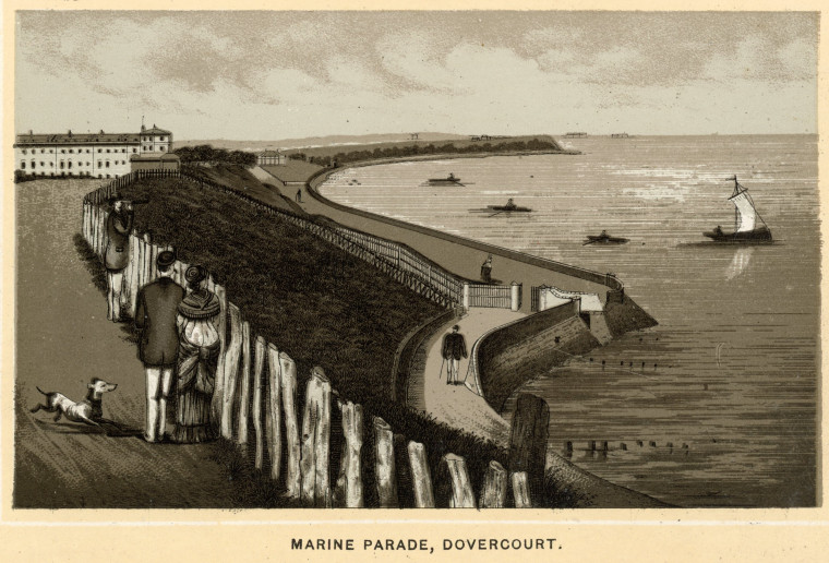 Dovercourt Marine Parade looking northwards circa 1890 Album Copyright: Charles Reynolds and Co Album