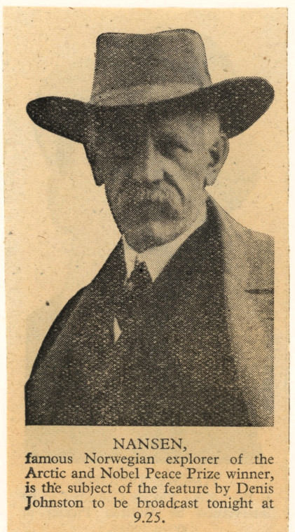 Fridtjof Nansen 1861 to 1930 Explorer Clipping Copyright: Martin Venables via David Bone