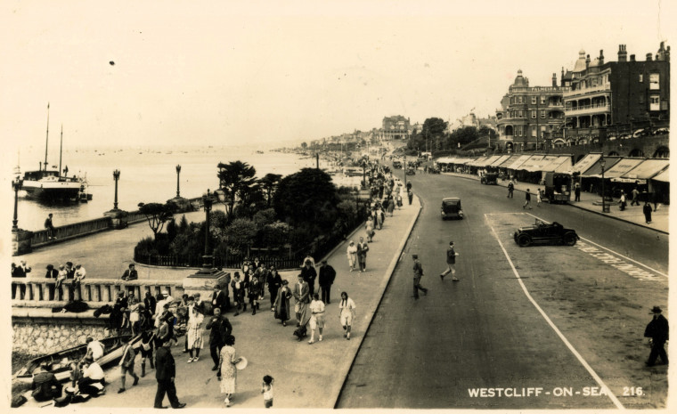 Westcliff Seafront black and white post card Copyright: William George