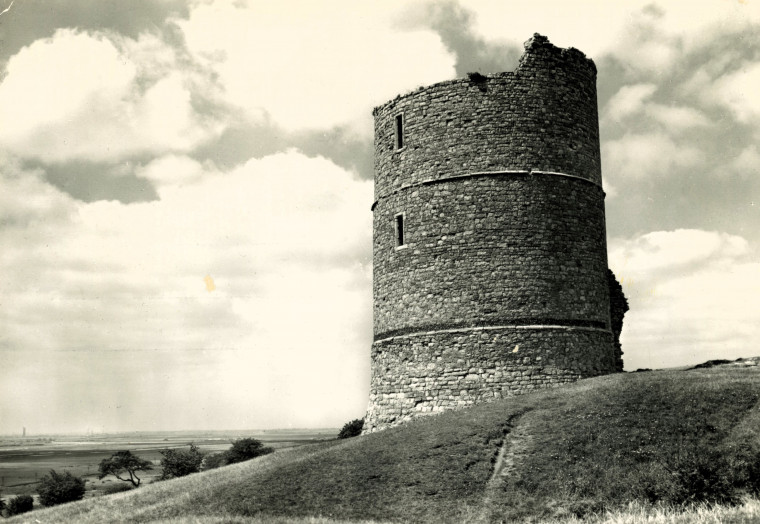 Hadleigh Castle Black and White Photograph Copyright: Post Card