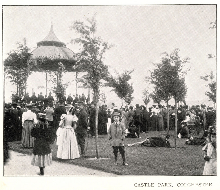 Colchester Park with Bandstand photographic view Copyright: Sands and Sons 32 Views of Clacton