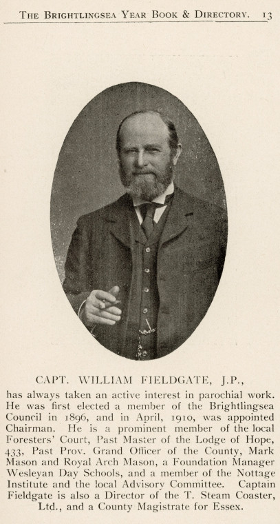 Captain William Fieldgate Brightlingsea Year Book Copyright: Brightlingsea Year Book