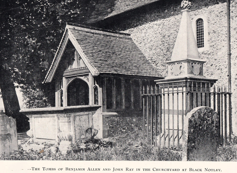 Black Notley Church Tombs of John Ray and Dr Benjamin Allen Copyright: William George