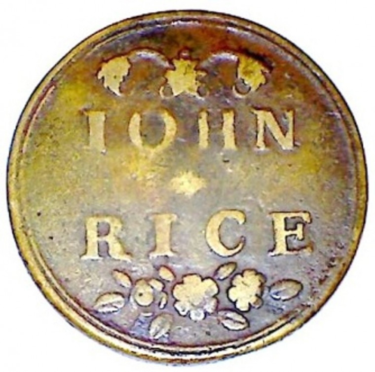 Manor of Frinton John Rice Copperas Token about 1750 obverse Copyright: William George