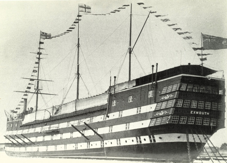 Purfleet The Exmouth Training Ship Post Card Copyright: Post Card