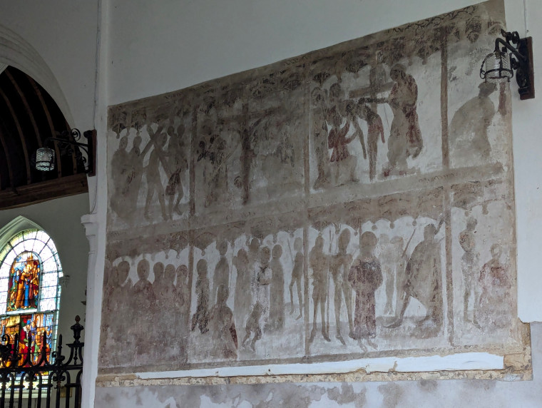 Little Easton church wall painting Copyright: William George