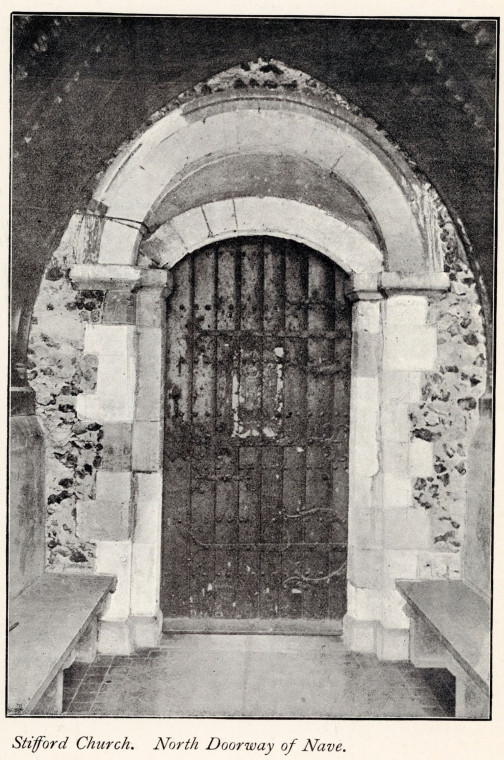 Stifford Church north doorway of nave Godman 1905 Copyright: E Godman