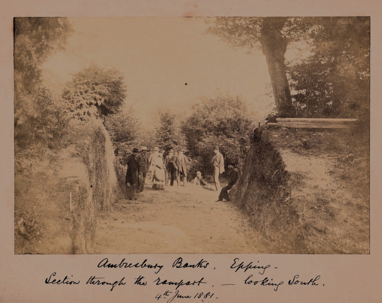 Ambresbury Banks Ramparts Excavation 1881 Photograph Copyright: William George