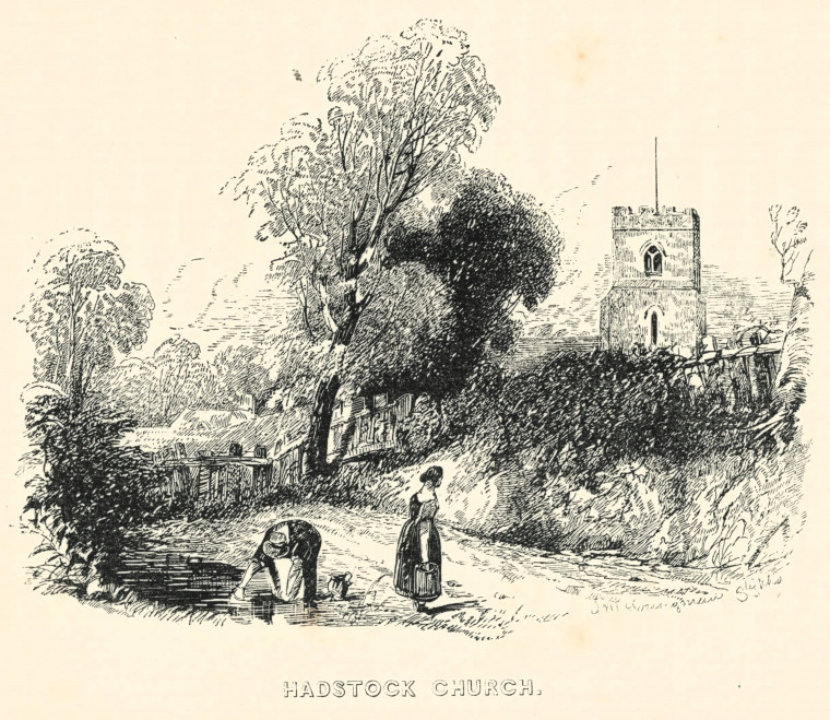 Hadstock Church  J Player Saffron Walden Sketches 1845 Copyright: John Mallows Youngman