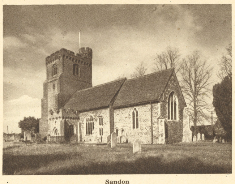 Sandon Church Arthur Mee 1942 Copyright: Arthur Mee 1942