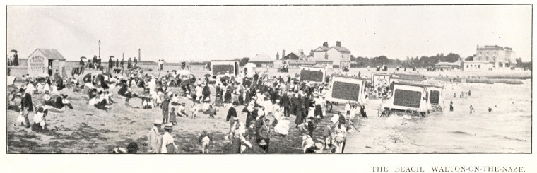 Walton on Naze The Beach photographic view Copyright: Sands and Sons 32 Views of Clacton