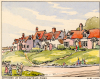 Finchingfield Village Watercolour 