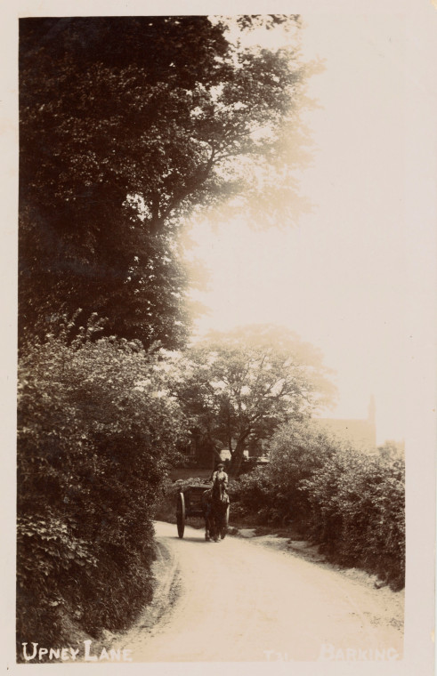 Barking Upney Lane Sepia Post Card Portrait Format Copyright: Post Card