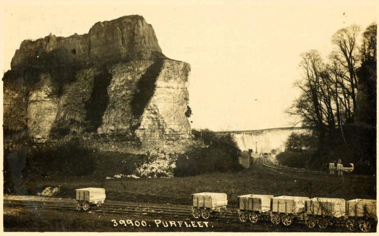 Purfleet The Chalk Quarries Posted 1915 Copyright: Post Card