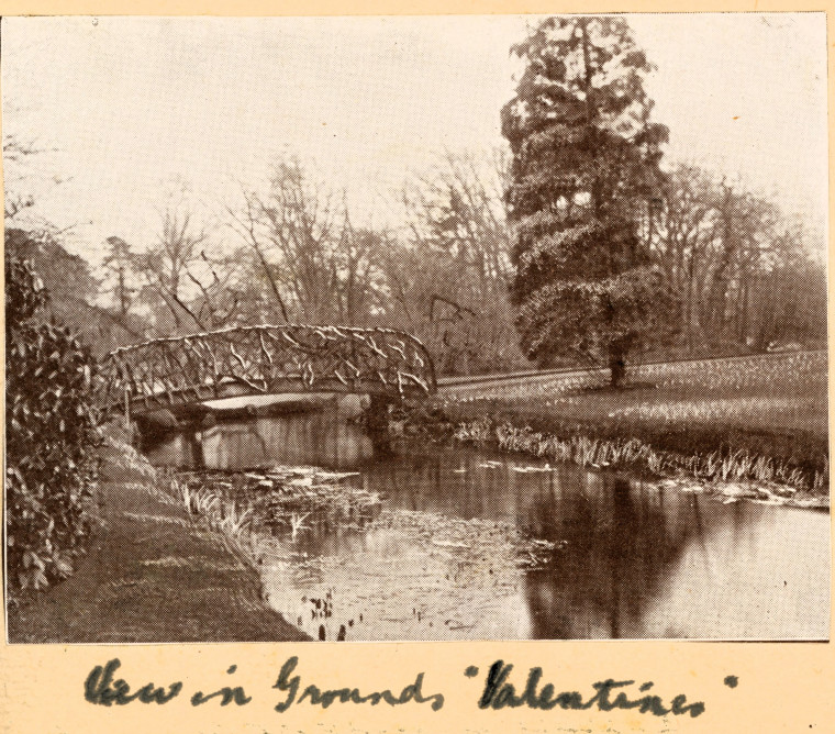 Ilford Valentines Mansion Rustic Bridge Circa 1900 Copyright: Edden Family Photo Album