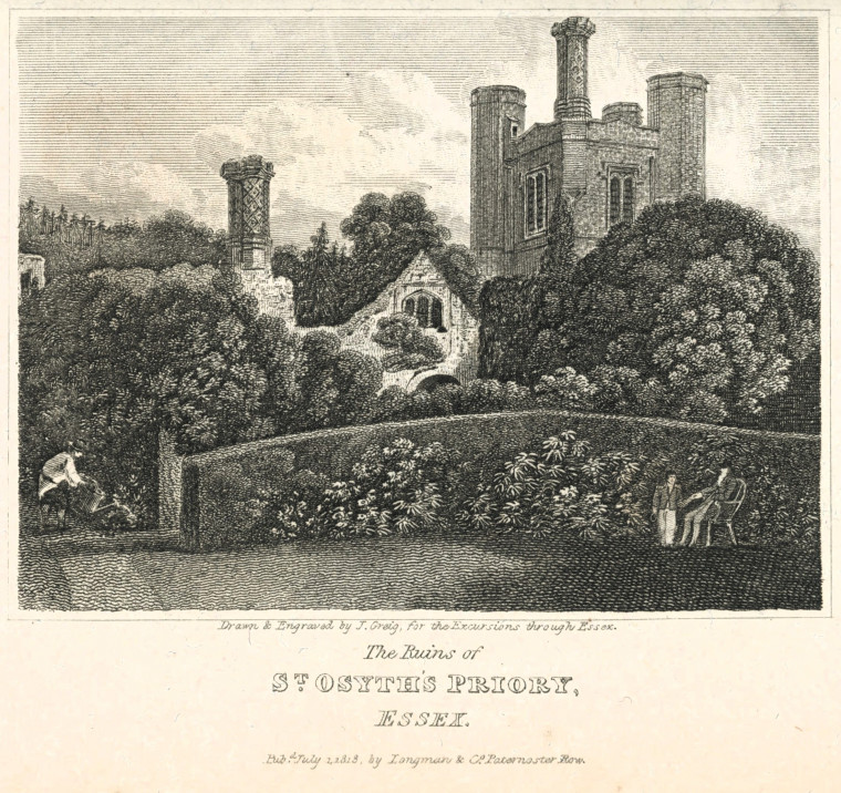 St Osyth Priory Ruins Essex Excursions 1818 Copyright: J Greig