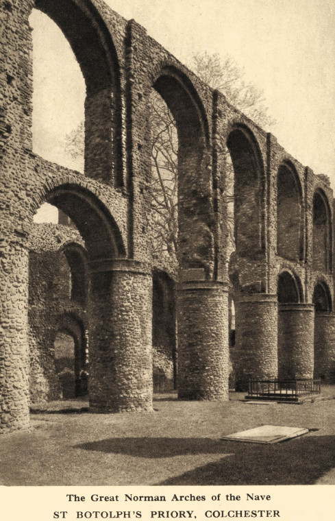 Colchester St Botolphs Priory Arthur Mee 1942 Copyright: Arthur Mee 1942