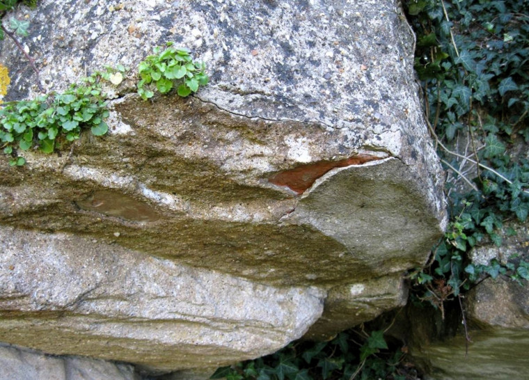 Audley End Gardens Pulhamite artificial cliff 1850s close up Copyright: William George