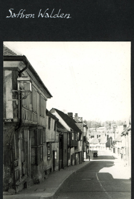 Saffron Walden Street with houses Photograph Album 1955 Copyright: Photograph Album