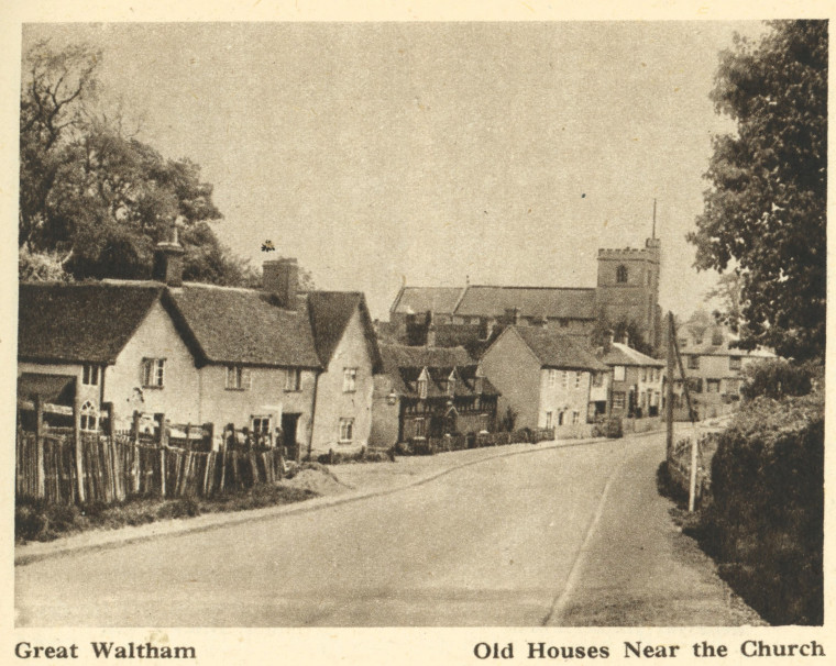 Great Waltham Near the Church Arthur Mee 1942 Copyright: Arthur Mee 1942