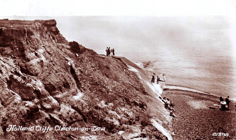 Holland Cliffs black and white post card Copyright: William George