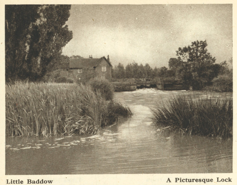 Little Baddow A Picturesque Lock Copyright: Arthur Mee 1942