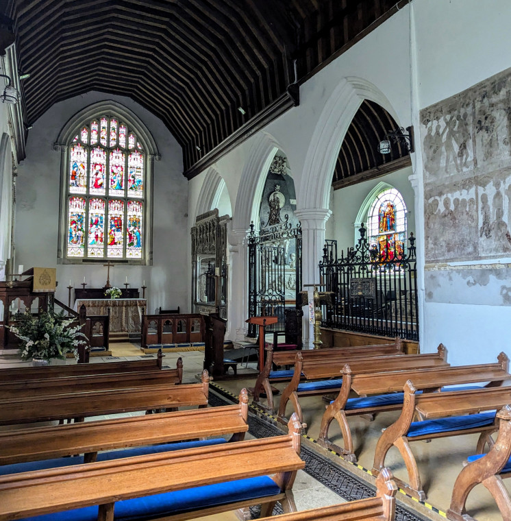 Little Easton church chancel interior Copyright: William George