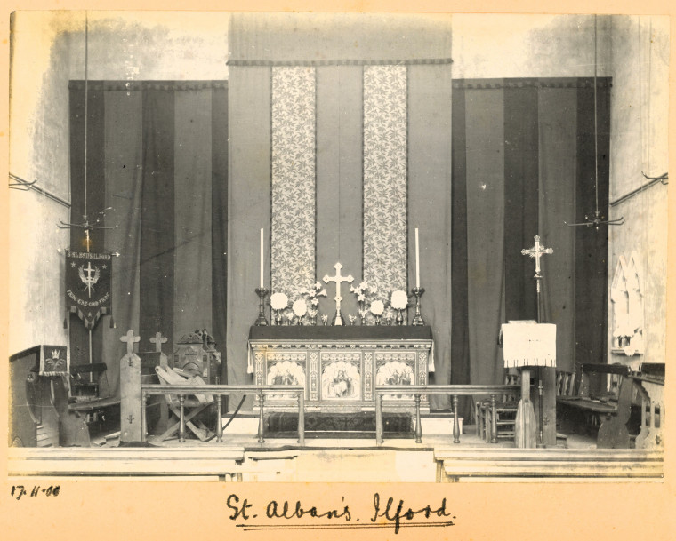 Ilford St Alban Church Interior Photograph Circa 1900 Copyright: Edden Family Photo Album