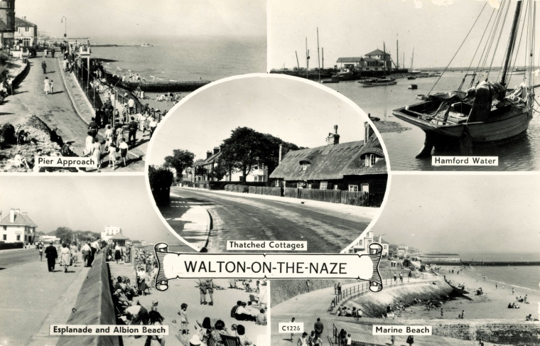 Walton on the Naze Multiview Post Card Five Images Copyright: William George
