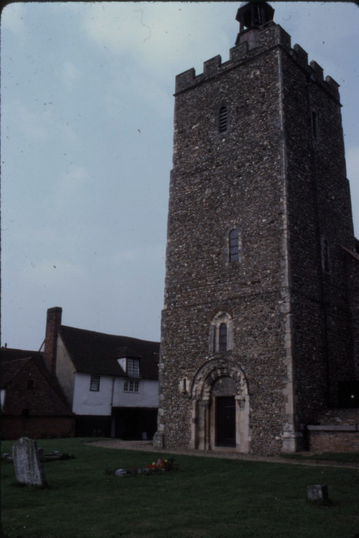 Felsted Church Tower with Norman Doorway Copyright: Roger Payne