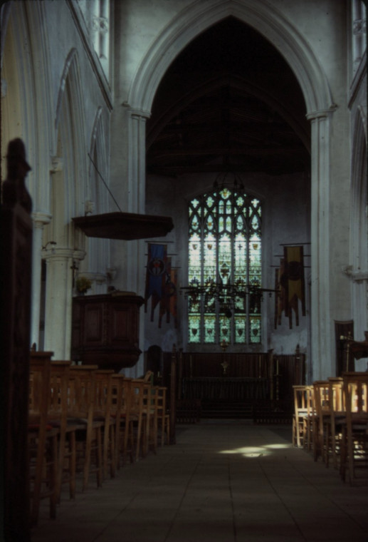 Thaxted Church Interior Image October 1983 Copyright: Roger Payne