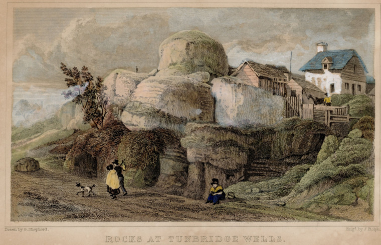 Tunbridge Wells Rock 1828 Copyright: Engraving