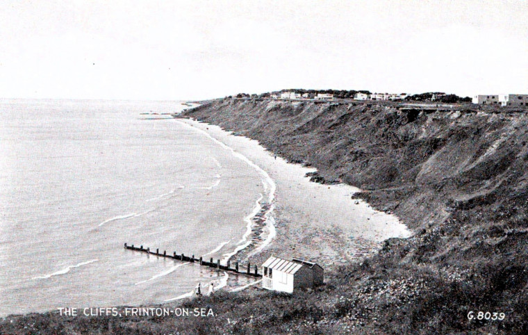 Frinton The Cliffs Black and White Post Card Copyright: William George