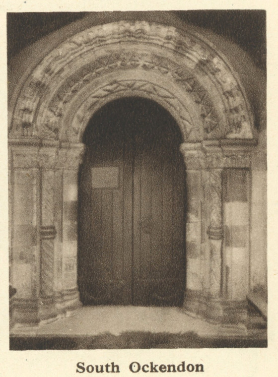 South Ockendon Church Door Arthur Mee 1942 Copyright: Arthur Mee 1942