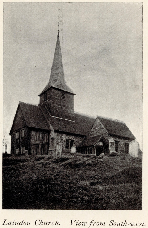 Laindon Church view from south west Godman 1905 Copyright: E Godman