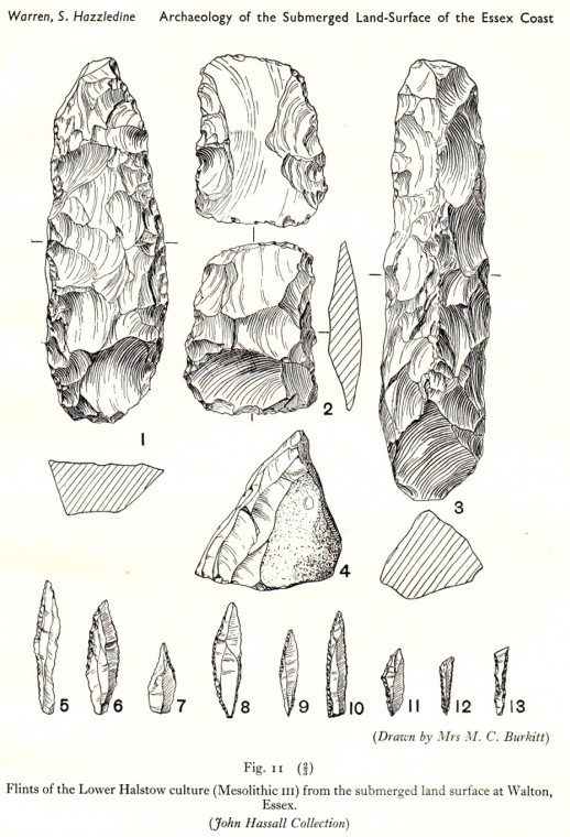 Walton on the Naze John Hassall flints 1 Copyright: William George