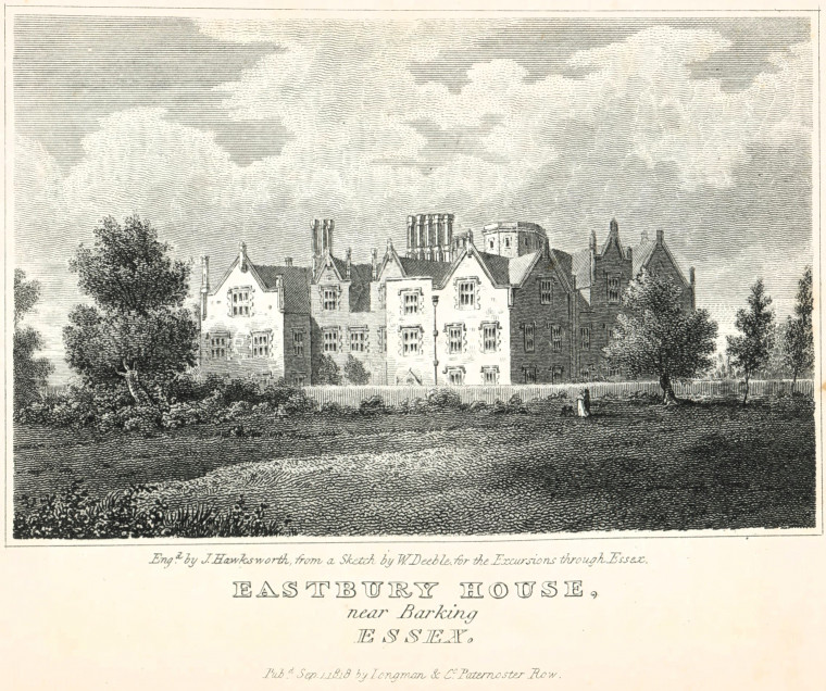 Barking Eastbury House 1818 Excursions Copyright: W Deeble