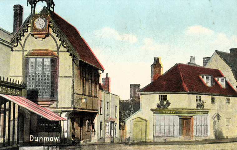 Great Dunmow Old Town Hall Coloured Post Card Copyright: Post Card