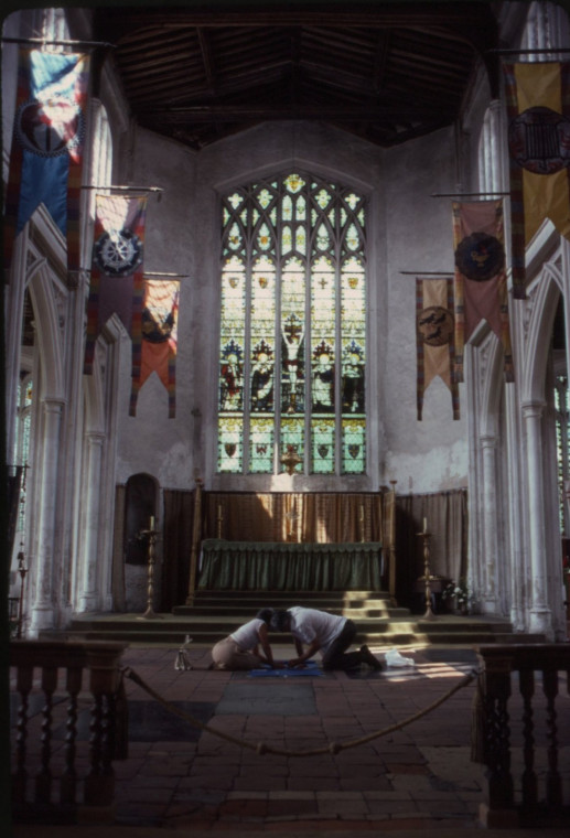 Thaxted Church East Window September 1982 Copyright: Roger Payne