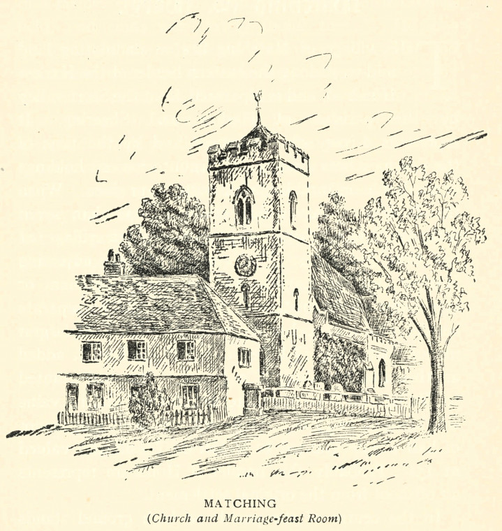 Matching Church Sketch Fisher 1922 Copyright: Harlow Deanery H L Fisher 1922