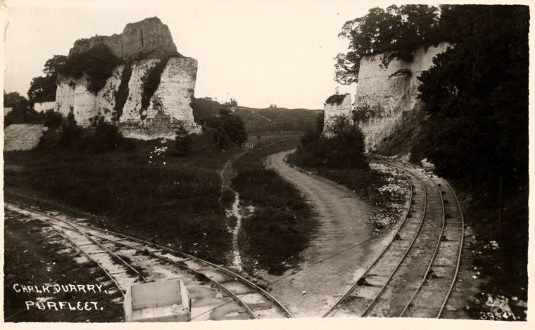 Purfleet Chalk Quarry with rail tracks Bell Photo Co Ltd Copyright: William George