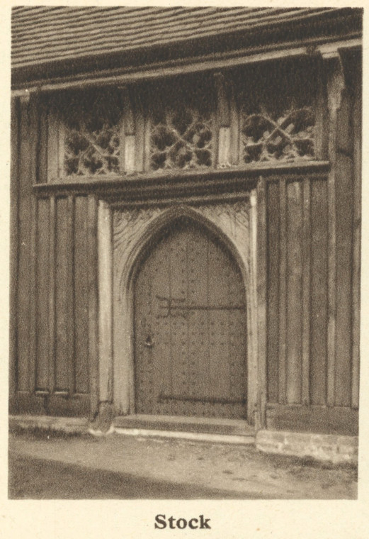 Stock Church Doorway Arthur Mee 1942 Copyright: Arthur Mee 1942