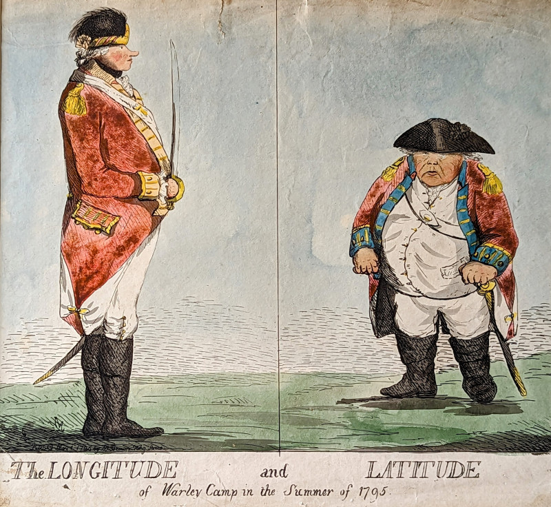 Warley Camp 1795 two soldiers the longitude and the latitude Copyright: William George