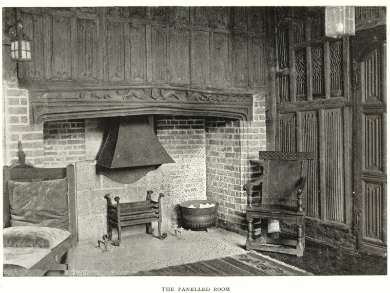 Paycockes Coggeshall Panelled Room 1920 Copyright: Photograph