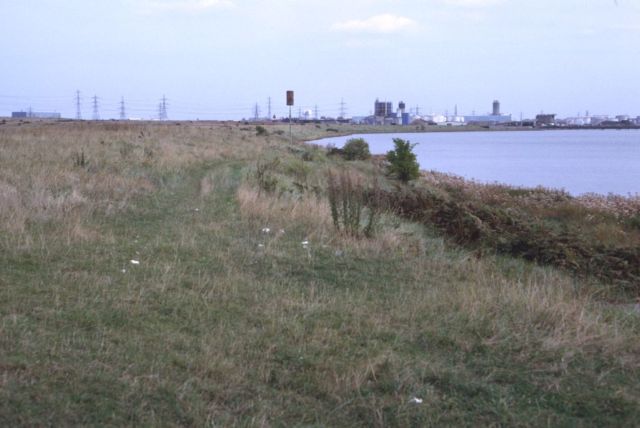 Barking land behind foreshore now destroyed Copyright: Peter Harvey