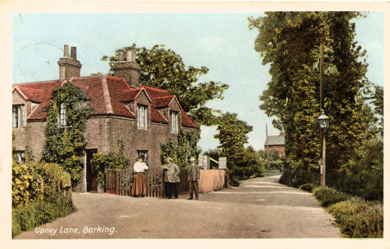 Barking Upney Lane Coloured Post Card Copyright: Post Card