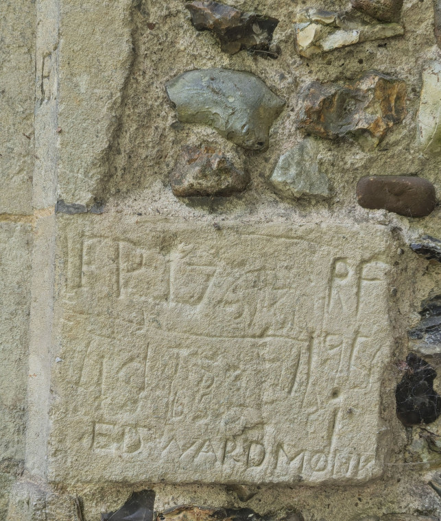 Abbess Roding Church Graffiti 17th September 2024 Copyright: William George