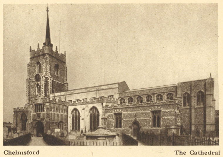 Chelmsford Cathedral Arthur Mee Essex 1942 Copyright: Arthur Mee 1942