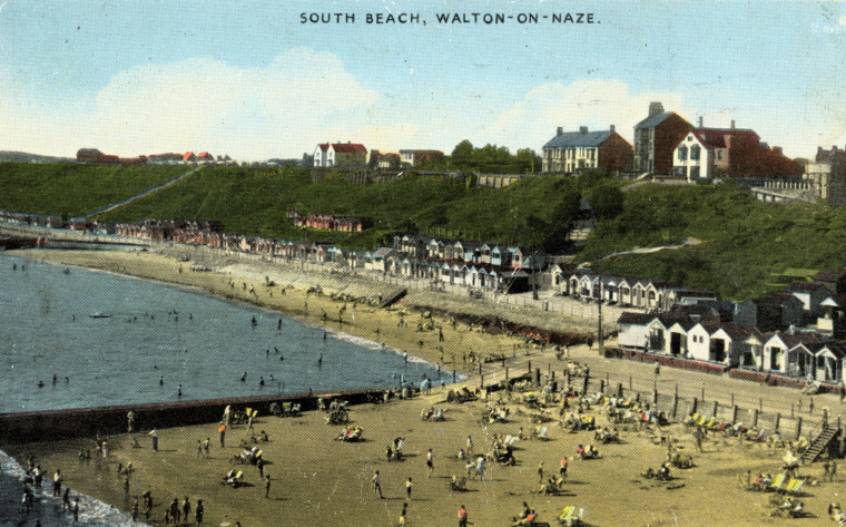 Walton on the Naze South Beach Post Card Copyright: William George