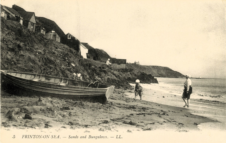 Frinton Sands and Bungalows Post Card posted 1916 Copyright: Post Card